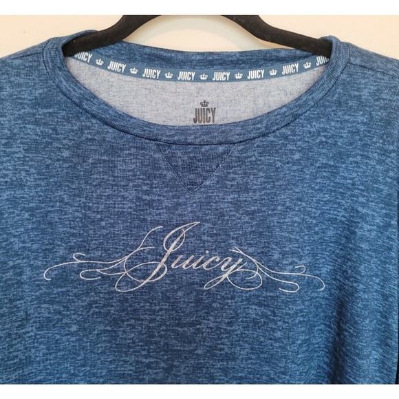 Juicy Couture Womens Long Sleeve Cropped Sleepwear Shirt Pajama Top Size Large - Picture 2 of 8